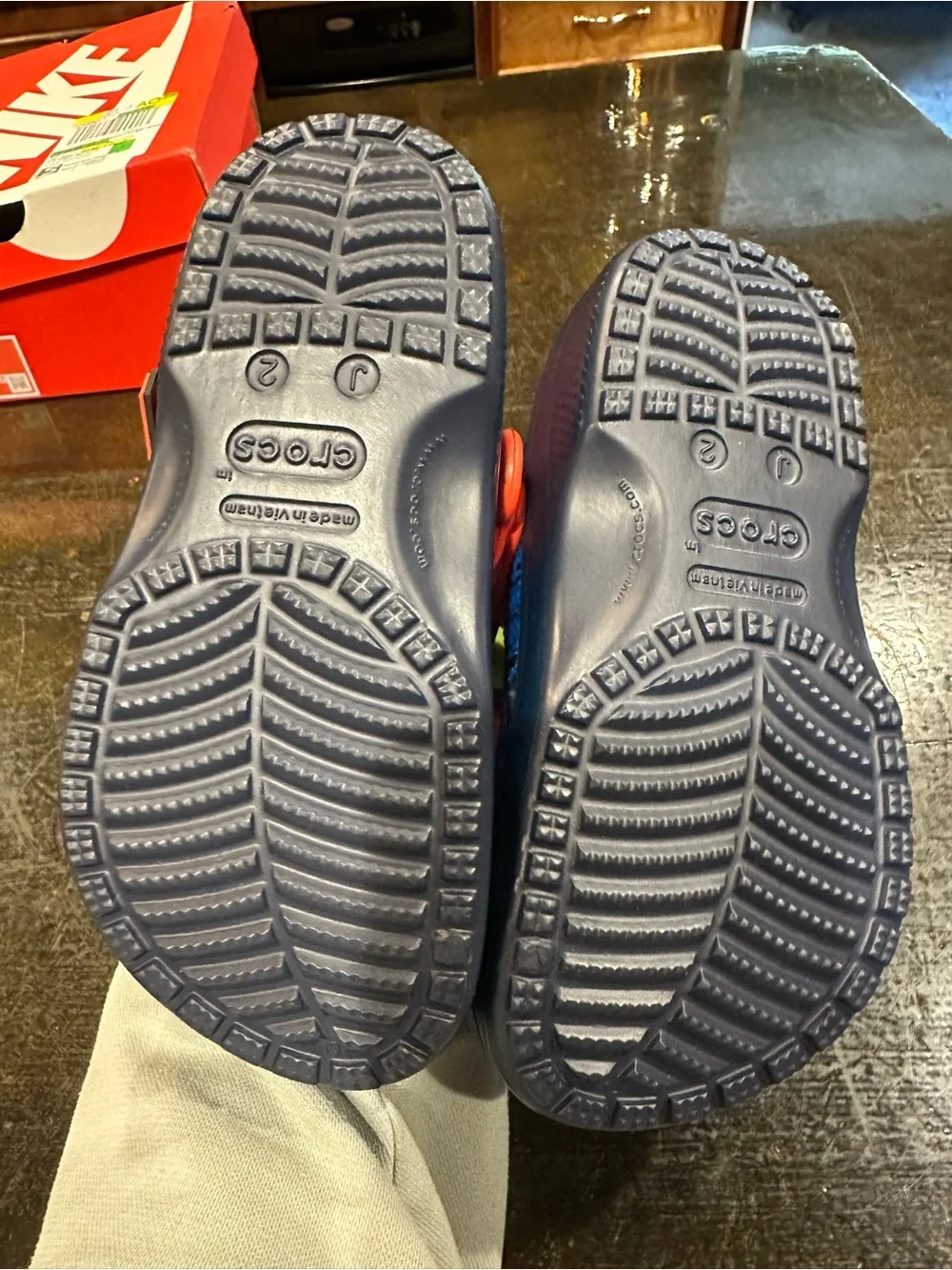 CROCS Kids Superman Clogs - Blue & Red